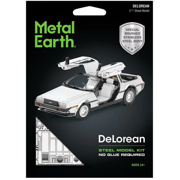 METAL EARTH DE LOREAN BACK TO THE FUTURE PUZZLE