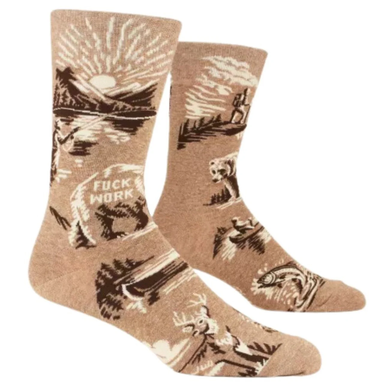 FUCK WORK CREW SOCKS MENS size 7-12 - Image 2