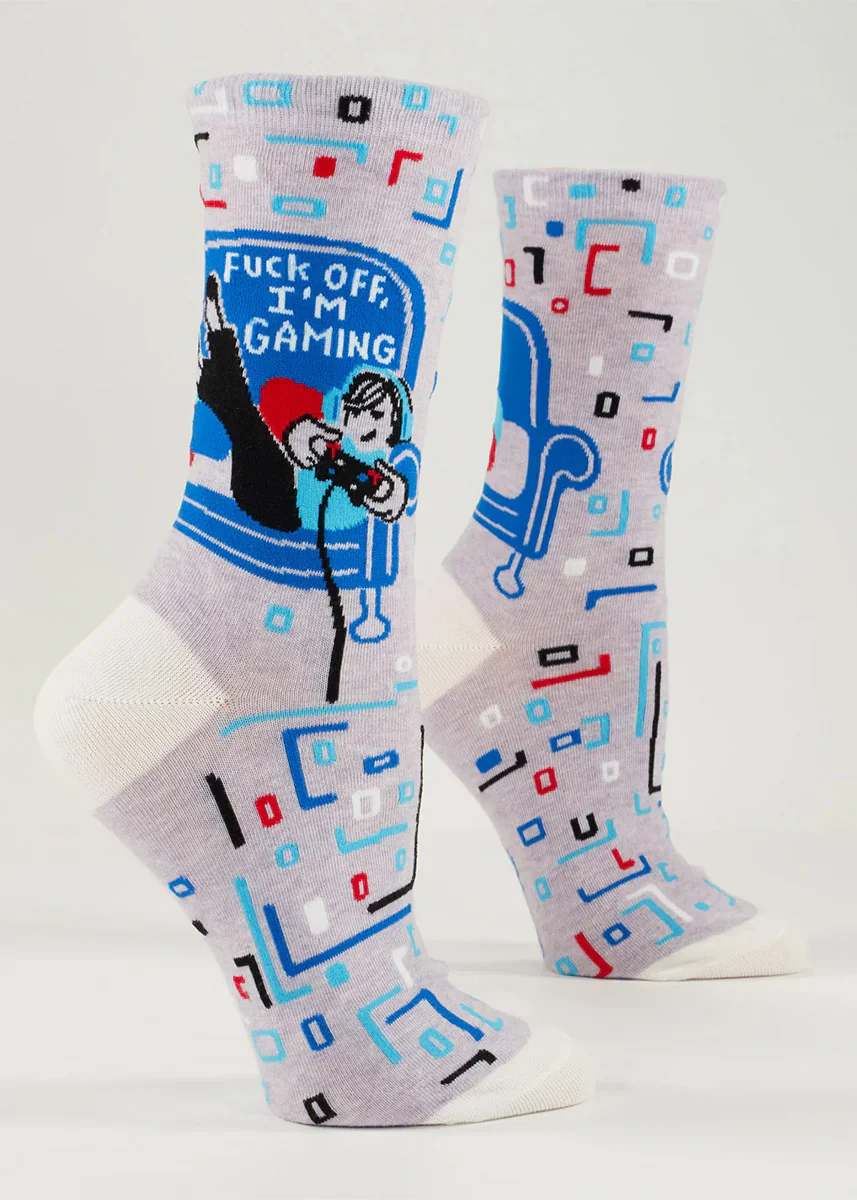 FUCK OFF IM GAMING SOCKS WOMEN SIZE 5-10 - Image 2