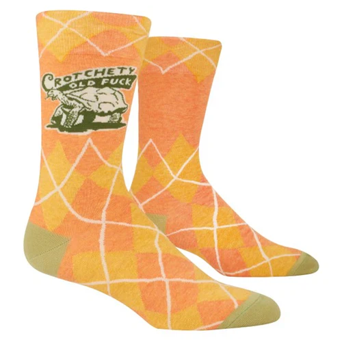 CROTCHETY OLD FUCK MENS SOCKS Men's shoe size 7-12.