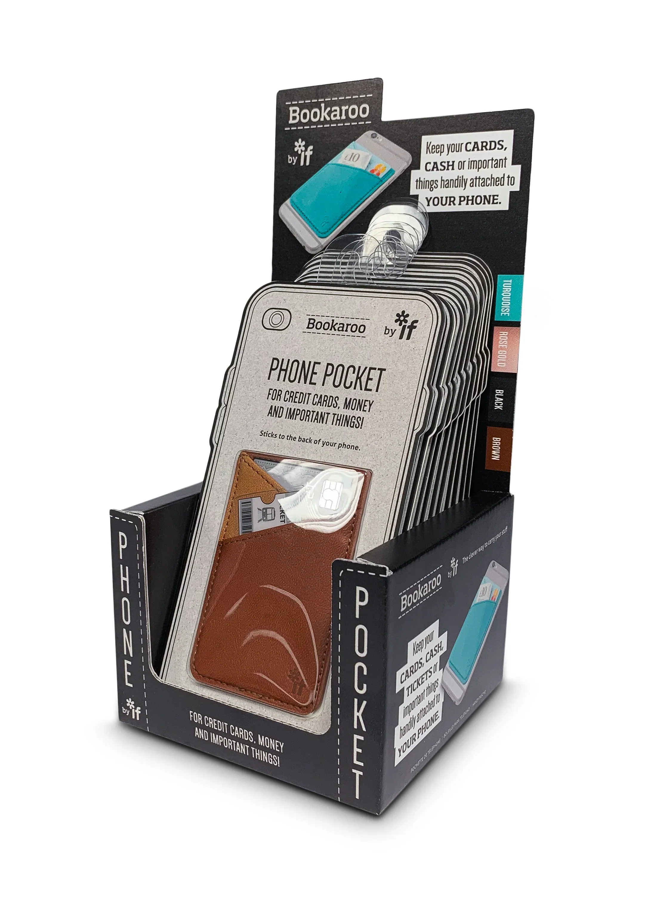 PHONE POCKET TAN LEATHERETTE