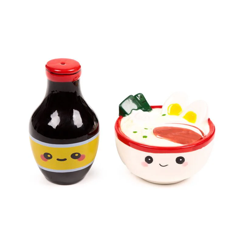 RAMEN AND SOY SALT AND PEPPER SET CERAMIC