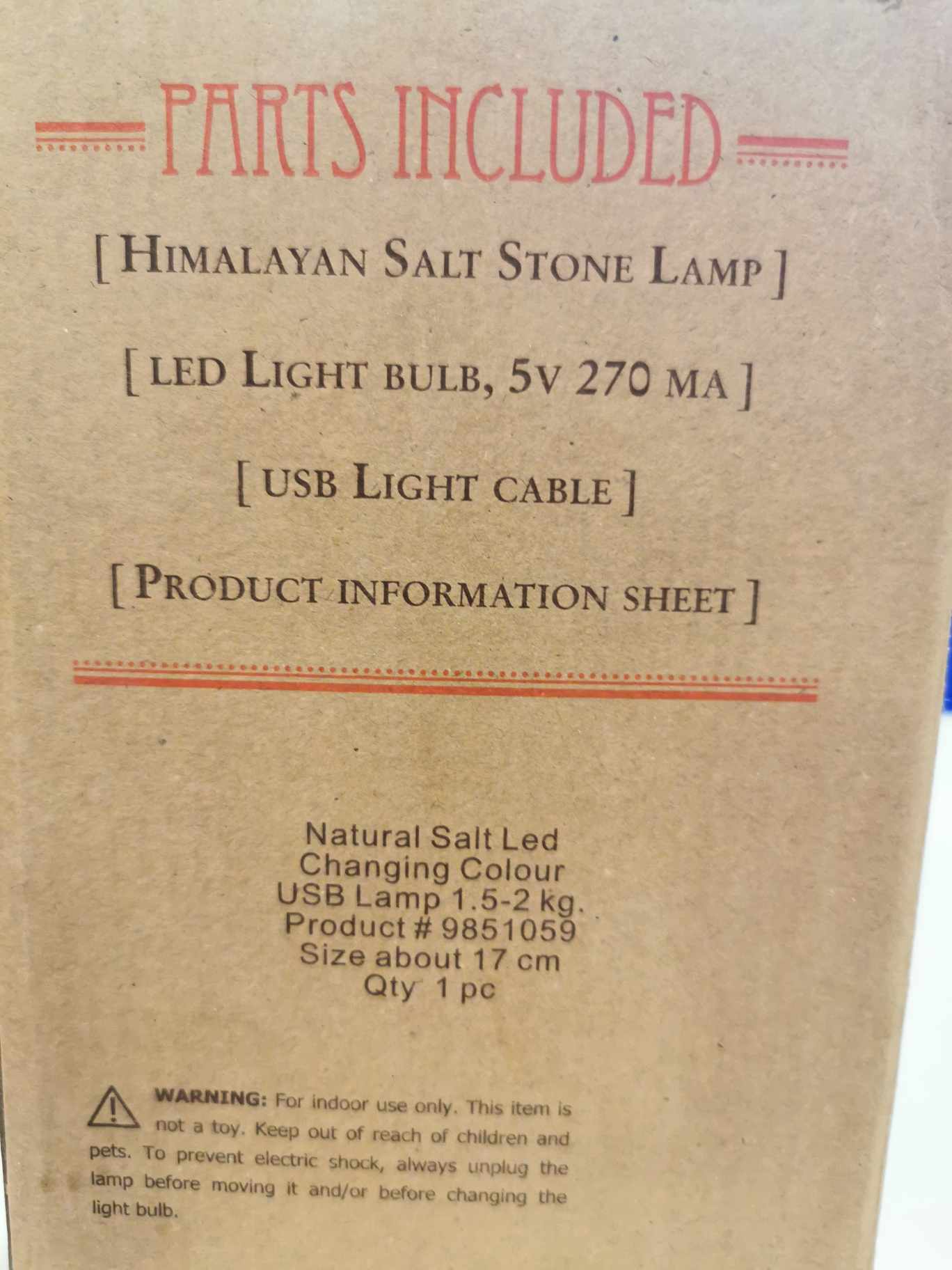 USB SALT LAMP 1.5KG WHITE SALT MOOD CHANGE LIGHT - Image 4