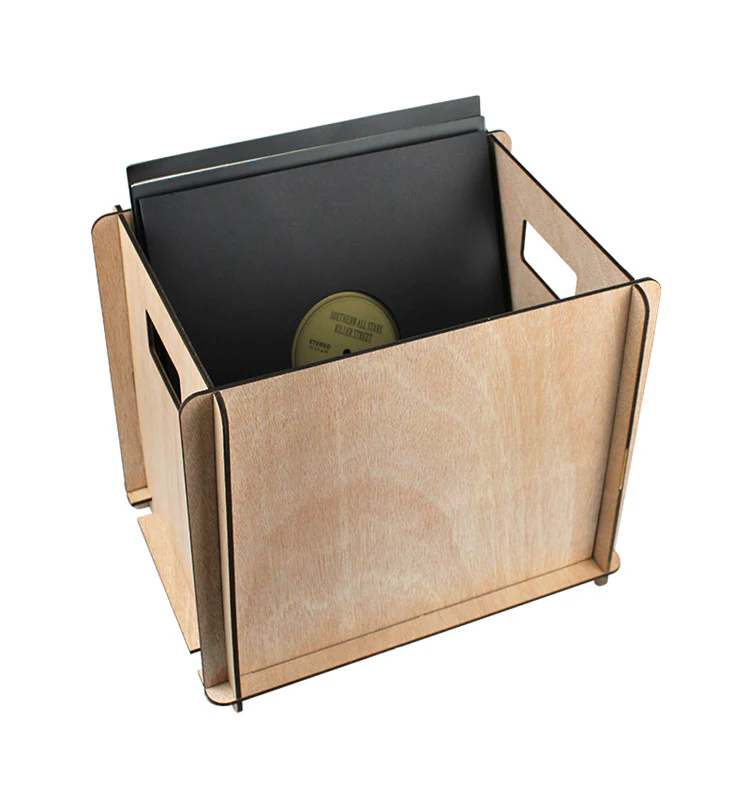 VINYL RECORD STORAGE CRATE WOODEN FLAT PACK GK-R35A - Image 3