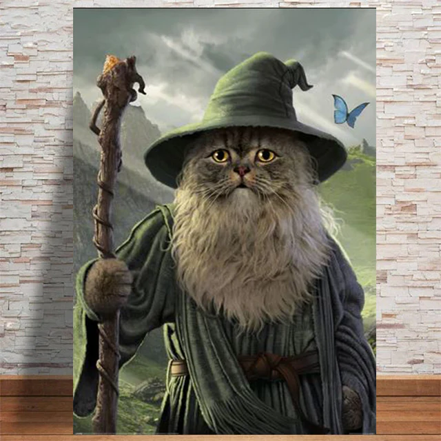 CATDALF LORD OF THE RINGS GANDALF CAT (POSTER) 524