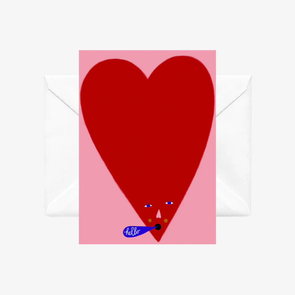 HELLO MY HEART GREETING CARD - NZ ARTIST SOPHIE HOLT