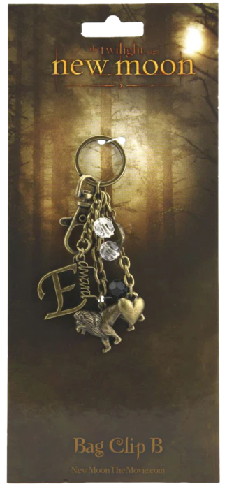 TWILIGHT EDWARD E KEYRING BAG CLIP BRONZE NEW MOON