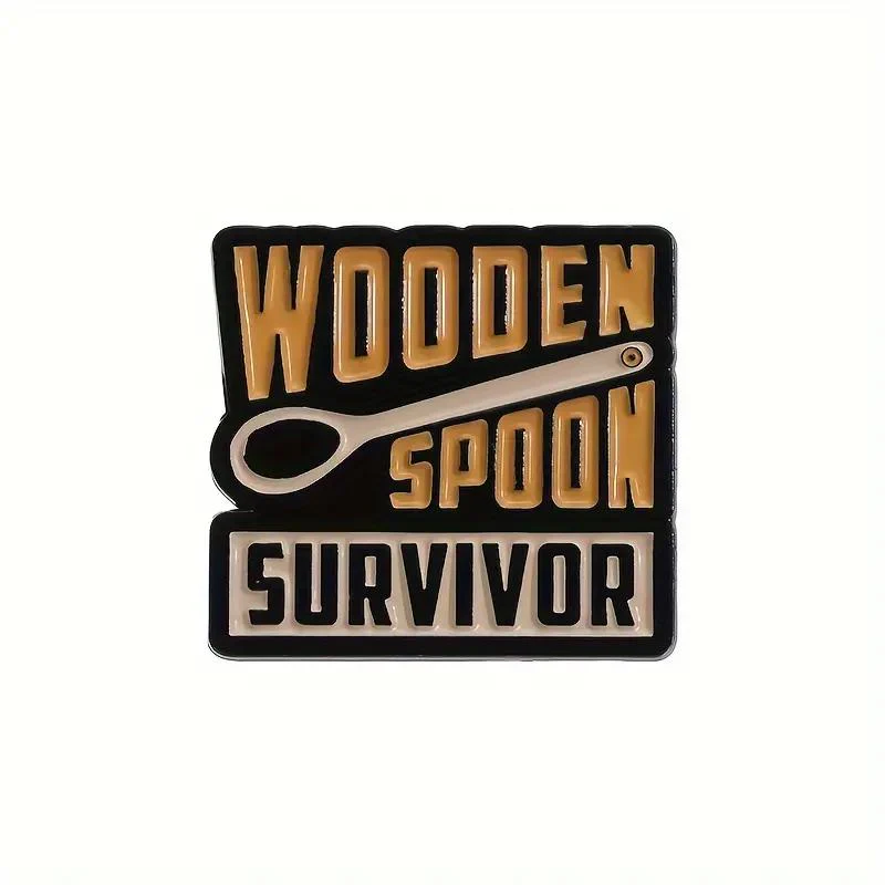 WOODEN SPOON SURVIVOR ENAMEL BADGE