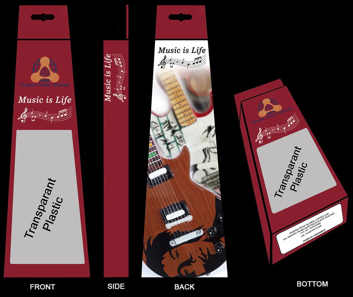 GENE SIMMONS MINIATURE BASS GUITAR AXE - Image 2