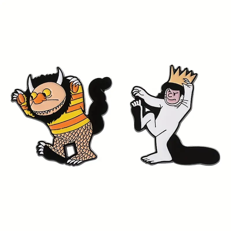 WHERE THE WILD THINGS ARE 2 PACK ENAMEL BADGE MAX AND MONSTER