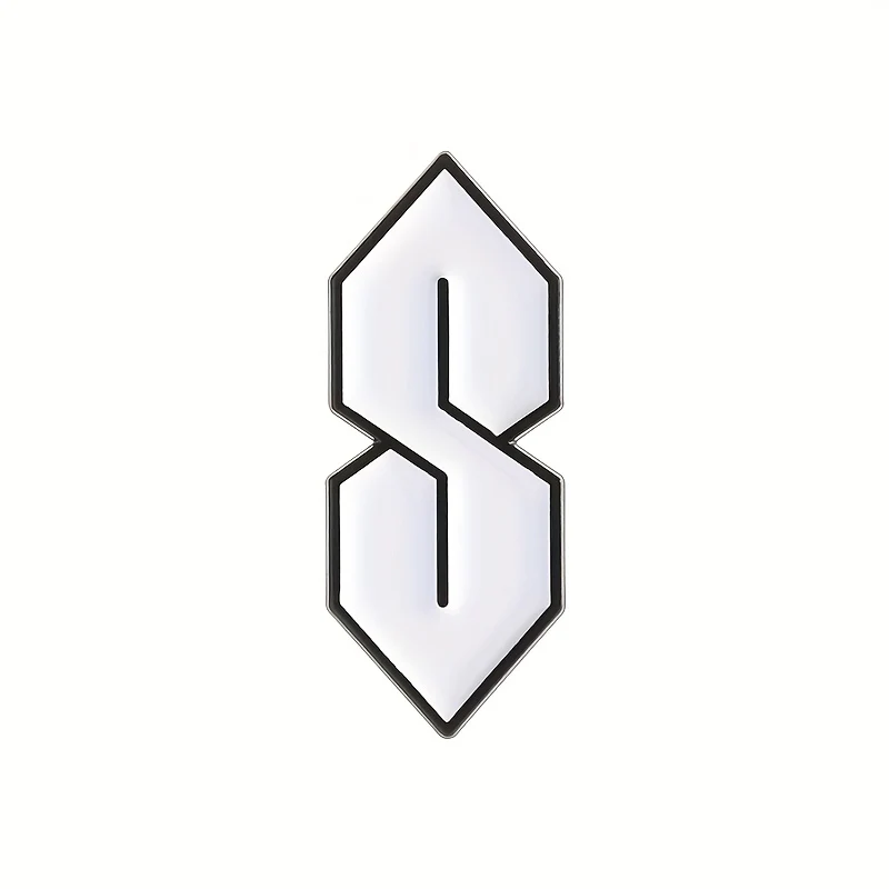 COOL S WHITE ENAMEL BADGE