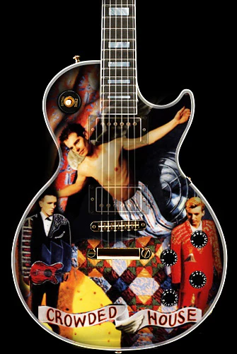 CROWDED HOUSE MINIATURE GUITAR FIGURINE