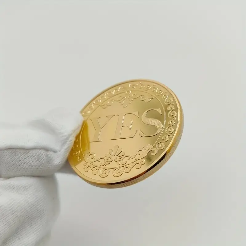 YES OR NO LUCKY COIN DECISION MAKER GOLD LARGE