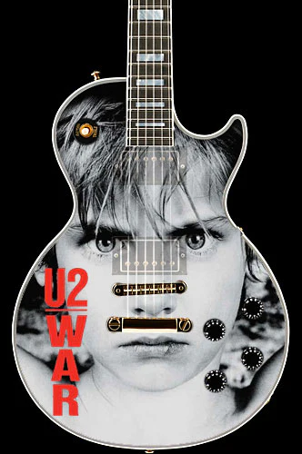 U2 WAR MINIATURE GUITAR FIGURINE