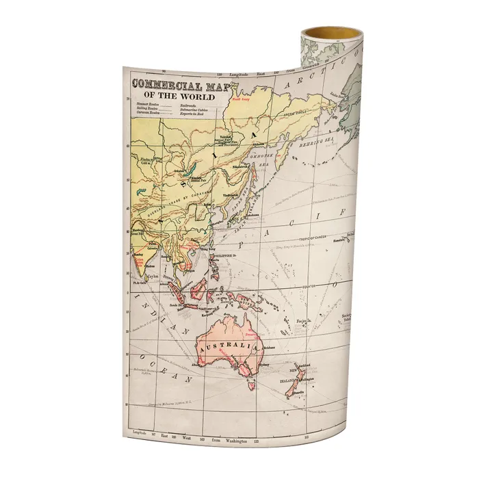 GIFT WRAP WORLD MAP ROLL 2M - Image 3