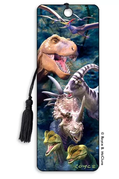 DINOSAURS 3D MOVING BOOKMARK LENTICULAR