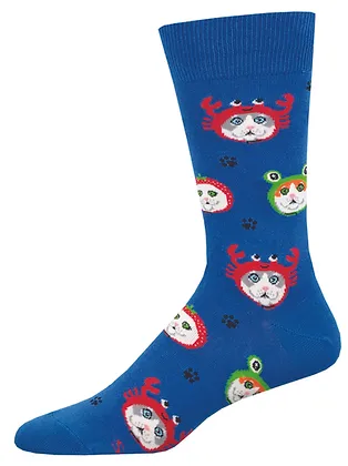 CATS IN HATS BLUE SOCKS (7-12 M / 11-13 W)