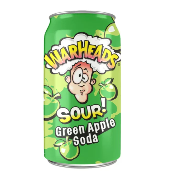 WARHEADS GREEN APPLE SOUR SODA US IMPORT