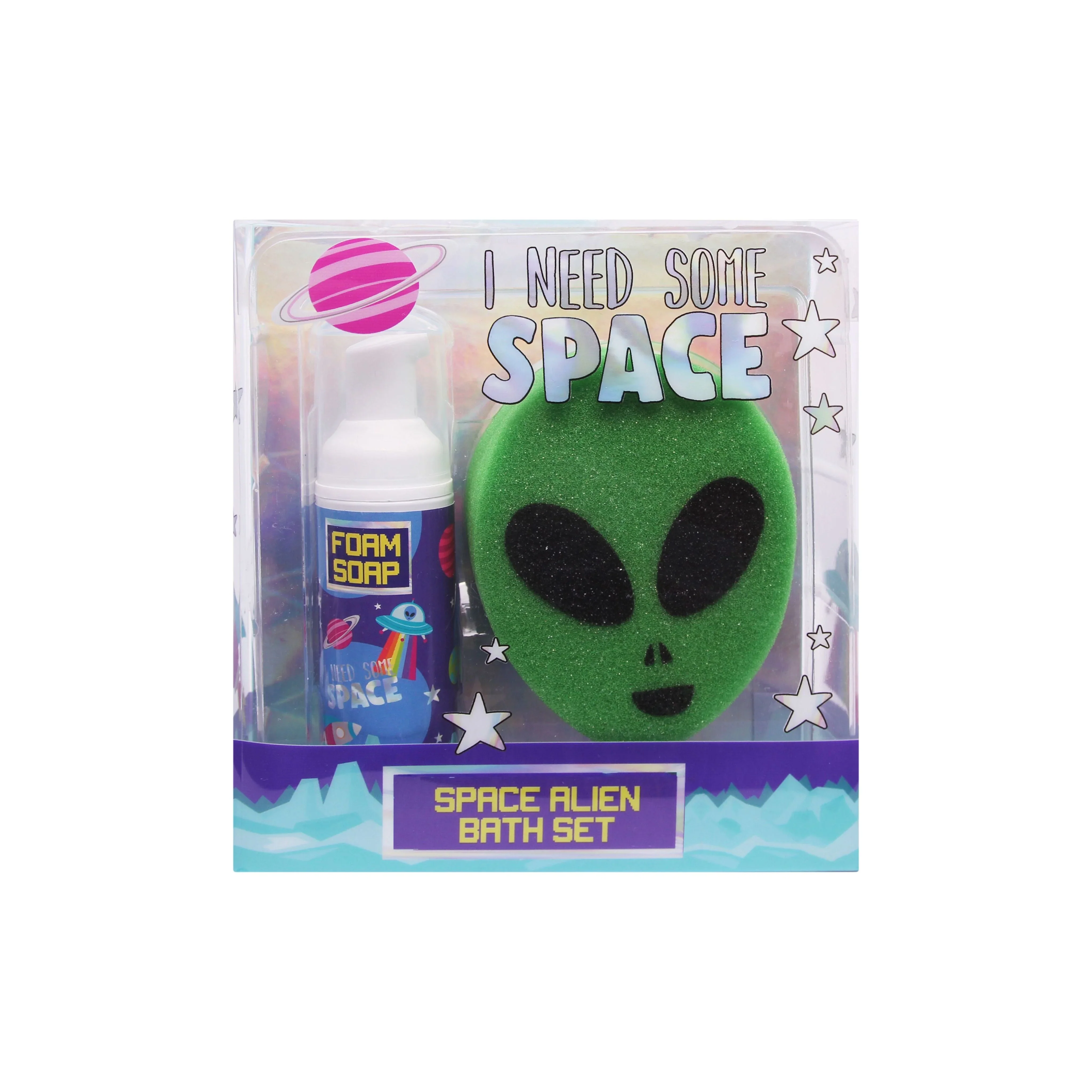 I NEED SOME SPACE ALIEN SPONGE AND FOAMING SOAP SET