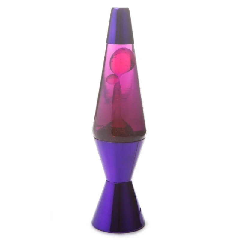 RETRO LAVA LAMP METALLIC PURPLE PINK CLASSIC SHAPE