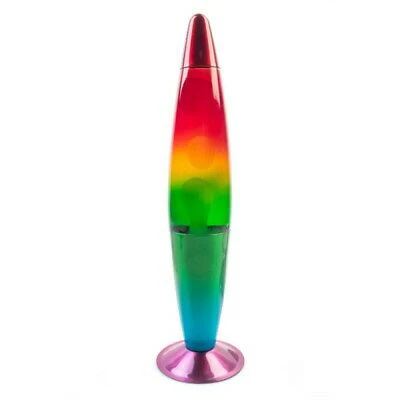 RETRO LAVA LAMP RAINBOW MOTION ROCKET LAMP