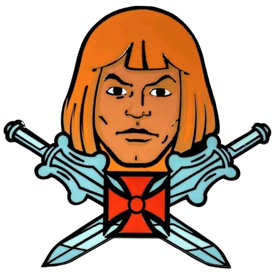 HE MAN ENAMEL BADGE MASTERS OF THE UNIVERSE