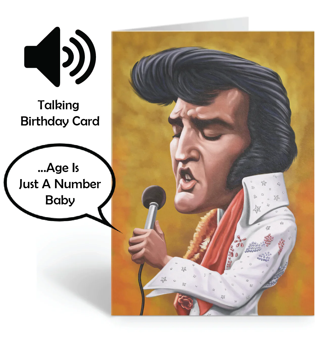 ELVIS SOUND BIRTHDAY CARD - AGE IS JUST A NUMBER