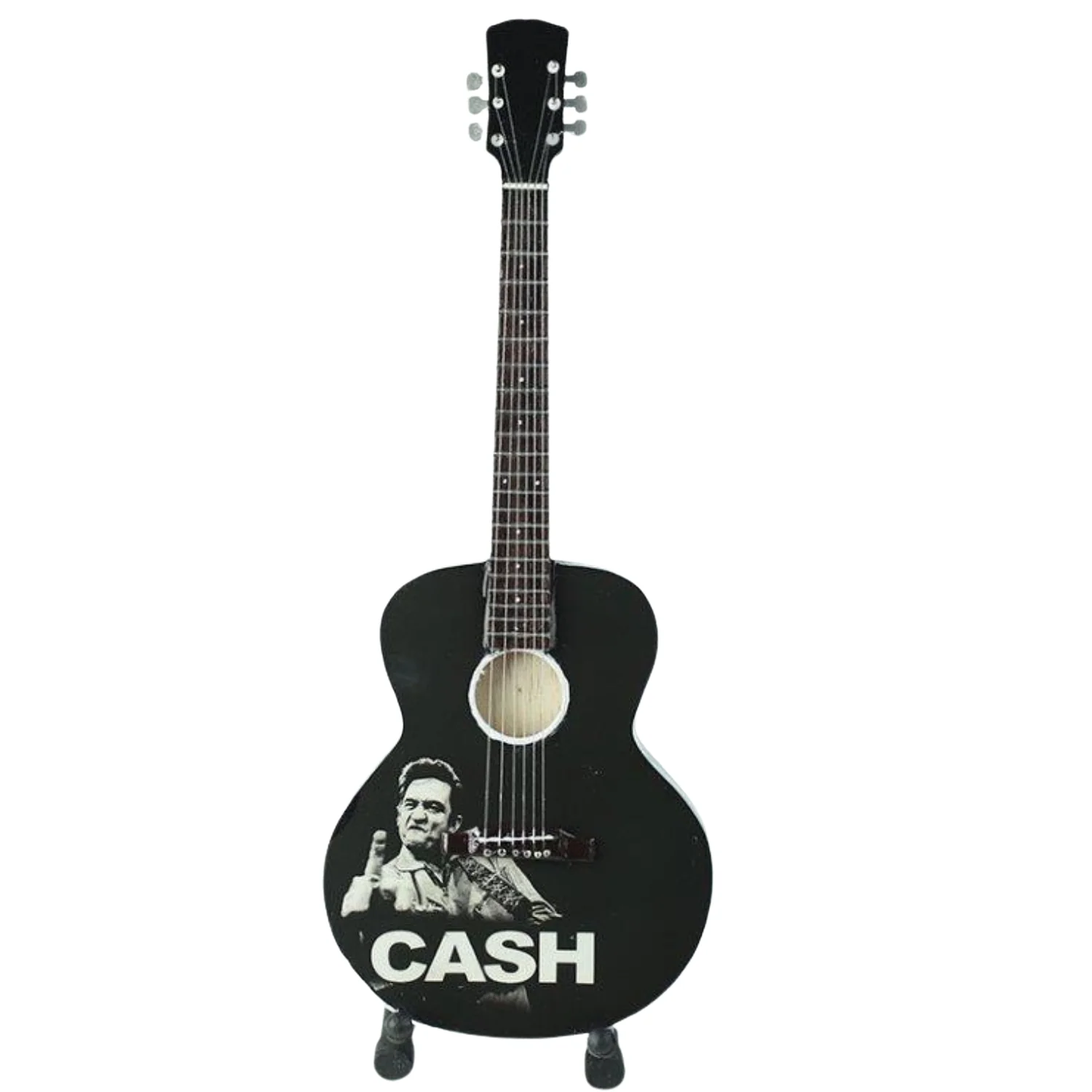 JOHNNY CASH MINIATURE GUITAR FIGURINE