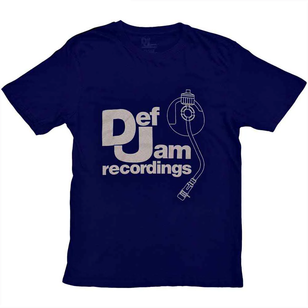 DEF JAM RECORDINGS TEE: CLASSIC LOGO BLUE